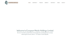 Desktop Screenshot of europeanmet.com